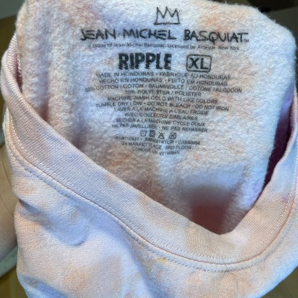 Tie Dye Wash Evil Thoughts "Revenge" Basquiat Urban Outfitters Longsleeve - Picture 3 of 3